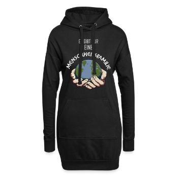 Menschheitsfamilie Friedensbewegung Peace - Hoodie-Kleid - Schwarz - Vorne