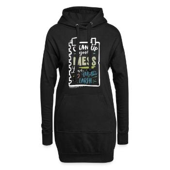 Note du Jour de la Terre de mère Sur le changement climatique - Sweat-shirt à capuche long Femme - noir - Devant