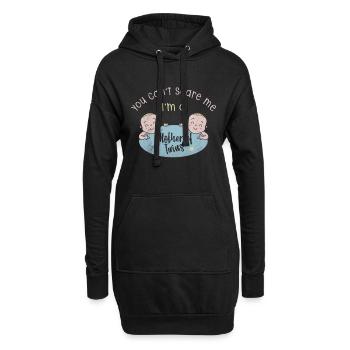 Zwillinge - Hoodie-Kleid - Schwarz - Vorne
