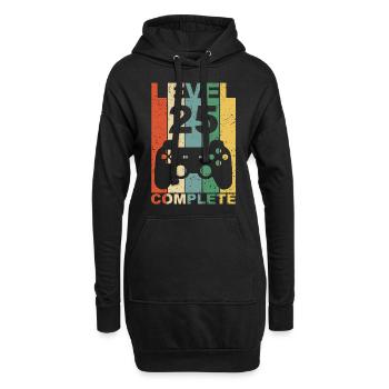 25. Geburtstag 25 Jahre Geburtstagsgeschenk Gamer - Hoodie-Kleid - Schwarz - Vorne