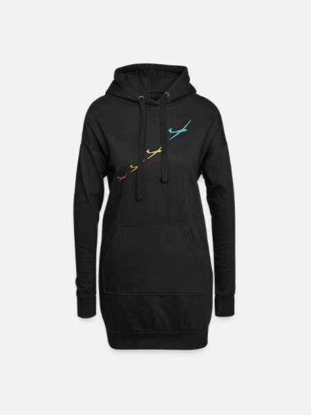segelflug vintage tshirt geschenk - Hoodie-Kleid - Schwarz