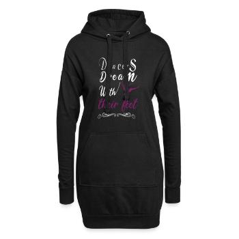 Danseur danseur danse danse sport cadeau - Sweat-shirt à capuche long Femme - noir - Devant