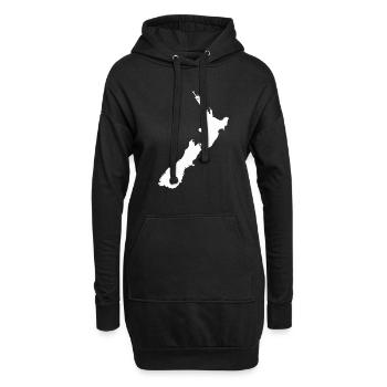 Nouvelle-Zélande! - Sweat-shirt à capuche long Femme - noir - Devant