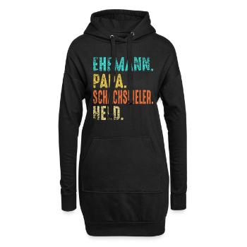 Schach Papa Schachverein Vater Schachspieler Vater - Hoodie-Kleid - Schwarz - Vorne