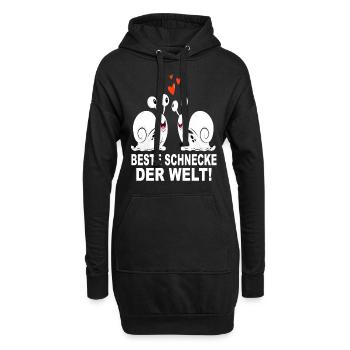 Schnecke Schneckenhaus Beste Freunde Welt Geschenk - Hoodie-Kleid - Schwarz - Vorne