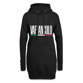Vaffanculo Lustiger italienischer Spruch Italien G - Hoodie-Kleid - Schwarz - Vorne