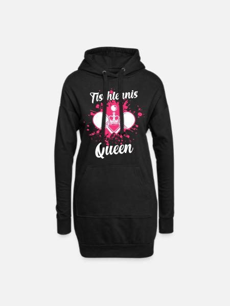 Tischtennis Tischtennisspielerin Tischtennisverein - Hoodie-Kleid - Schwarz