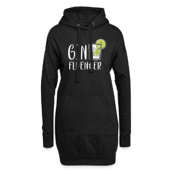 Ginfluencer Cocktail Gin Juniper Brandy - Sweat-shirt à capuche long Femme - noir - Devant