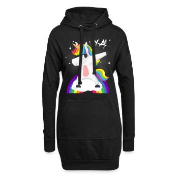 Licorne Licorne Dab Move Ya - Sweat-shirt à capuche long Femme - noir - Devant