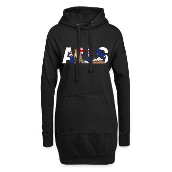 Australie - Sweat-shirt à capuche long Femme - noir - Devant