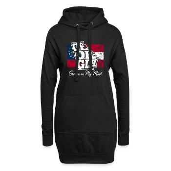 La Géorgie sur ma tête - slogan de GA - Sweat-shirt à capuche long Femme - noir - Devant
