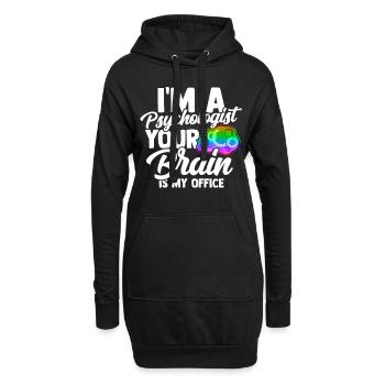 Psychologie Gehirn Anthropologie Freud Therapeut - Hoodie-Kleid - Schwarz - Vorne