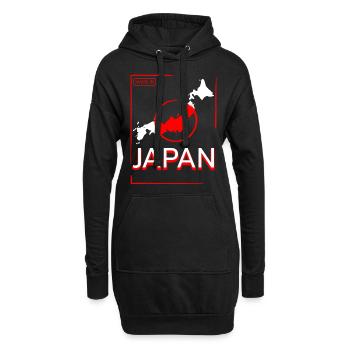 Japan japanisch japanische Flagge Geschenkidee - Hoodie-Kleid - Schwarz - Vorne