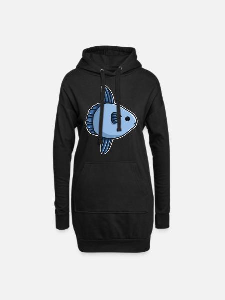 Mondfisch Herren Mondfisch Mola Sonnenfisch Glaube - Hoodie-Kleid - Schwarz
