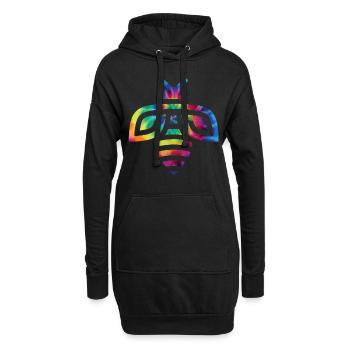 Tie Dye Bee Beekeeper Honey Bee - Sweat-shirt à capuche long Femme - noir - Devant