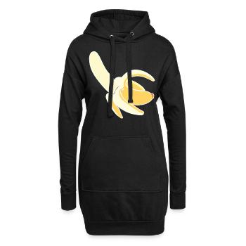 Banane Fruits Amoureux de banane Banane Hommes - Sweat-shirt à capuche long Femme - noir - Devant