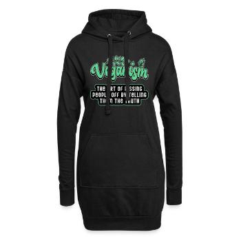 Végétalienne Végétalienne végétalienne vegetal idée cadeau - Sweat-shirt à capuche long Femme - noir - Devant