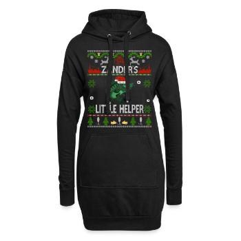 Zander Claus ® Zander’s little Helper - Sweat-shirt à capuche long Femme - noir - Devant