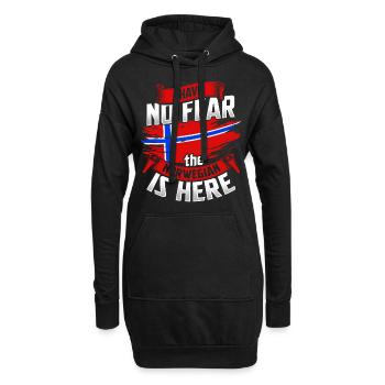 Norwegen Wikinger Oslo Fjord Elch Norge Norway - Hoodie-Kleid - Schwarz - Vorne