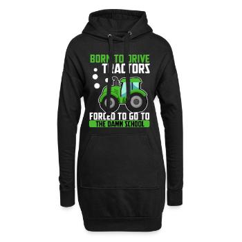 Tracteur agriculture agriculteur machines agricoles arable - Sweat-shirt à capuche long Femme - noir - Devant