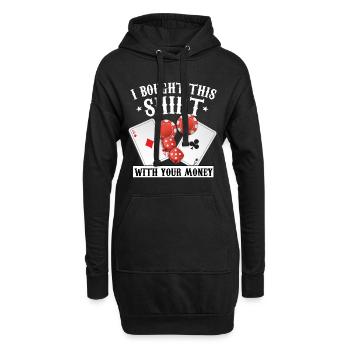Poker - Hoodie-Kleid - Schwarz - Vorne