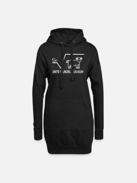 Ente Wurzel aus Kuh Witze Mathe Mathematik Lehrer - Hoodie-Kleid - Schwarz