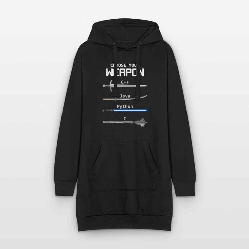 Choisissez votre programmeur Java Python Weapon C Sweat-shirt à capuche long Femme