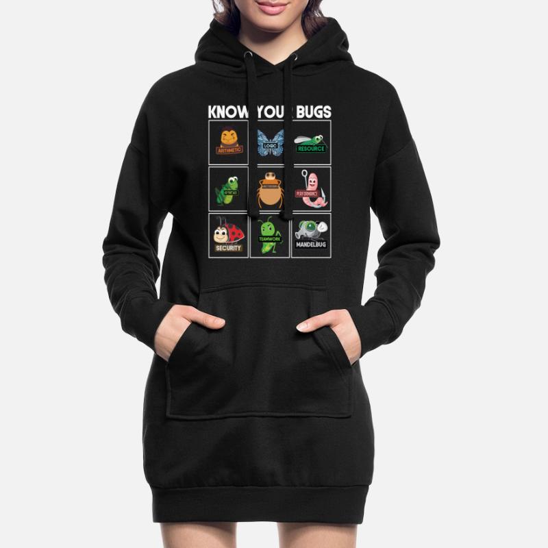 Know Your Bugs Programmierer Coding Hoodie-Kleid