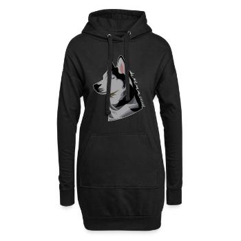 Husky - Excellent cadeau pour les amateurs de husky - Sweat-shirt à capuche long Femme - noir - Devant