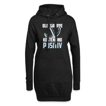 Blutgruppe Küstenkind Lustig Norddeutschland - Hoodie-Kleid - Schwarz - Vorne
