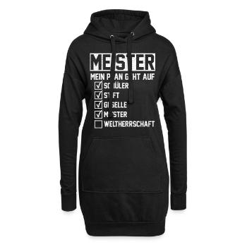 Meister Handwerksmeister Mechatroniker Tischler Ge - Hoodie-Kleid - Schwarz - Vorne