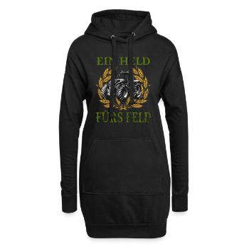 Un héros pour le domaine des tracteurs - Sweat-shirt à capuche long Femme - noir - Devant