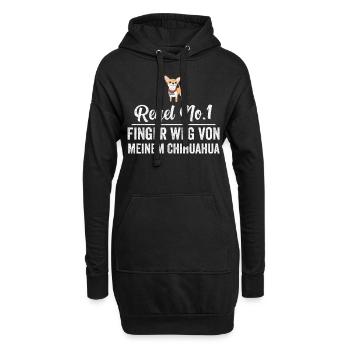Chihuahua Hunde Chihuahuabesitzer Geschenk - Hoodie-Kleid - Schwarz - Vorne