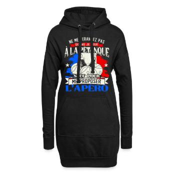 Petanque Humour Boccia Bouliste - Sweat-shirt à capuche long Femme - noir - Devant
