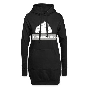Cream Big Sahne Lustiger Spruch Geschenk - Hoodie-Kleid - Schwarz - Vorne