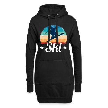 ski - Hoodie Dress - black - Front