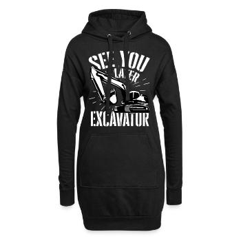 Pellets de voirie - Sweat-shirt à capuche long Femme - noir - Devant