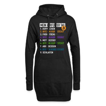 Bitcoin Mein Perfekter Tag - Bitcoin Kurs Steigt - Hoodie-Kleid - Schwarz - Vorne