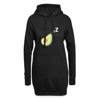 Sleeping Avocado Cute Baby Kids Gift Vegan - Sweat-shirt à capuche long Femme - noir - Devant