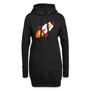Bitcoin Rocket - Bitcoins de crypto-monnaie crypto - Sweat-shirt à capuche long Femme - noir - Devant