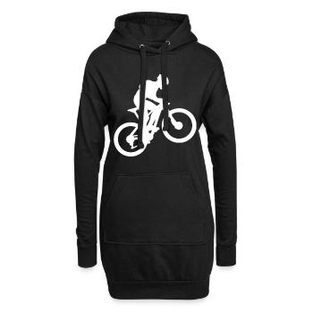Fahrrad Mountainbike Biken - Hoodie-Kleid - Schwarz - Vorne