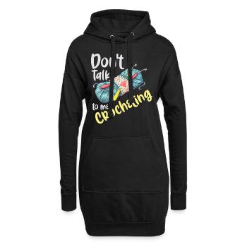 Ne me parlez pas du crochet Ne parlez pas du plaisir du crochet - Sweat-shirt à capuche long Femme - noir - Devant