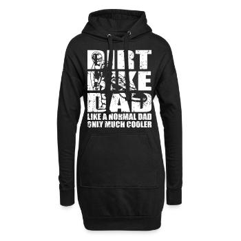 Motocross Dirt Bike Dad Motorrad Papa - Hoodie-Kleid - Schwarz - Vorne