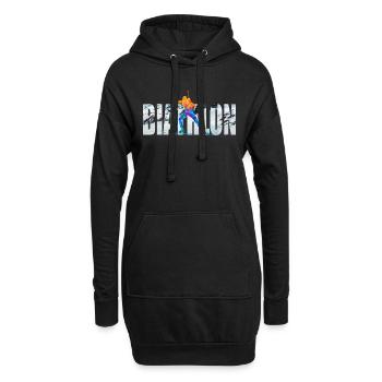 Écriture Biathlon Sports d’hiver - Sweat-shirt à capuche long Femme - noir - Devant
