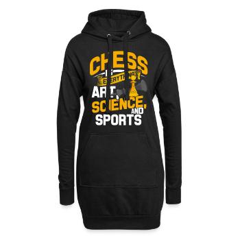 Chess Chessboard King Chess Tactic Gift - Sweat-shirt à capuche long Femme - noir - Devant