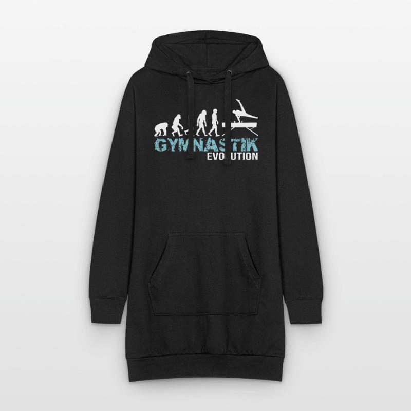 Parallel bars gymnastics evolution Hoodie Dress
