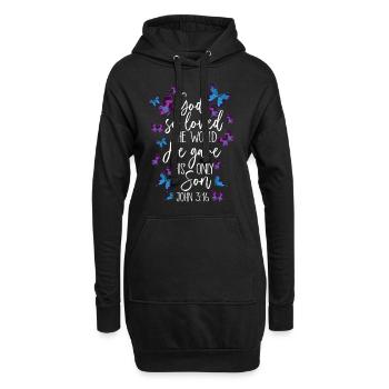 Christian bible verse religion - Hoodie Dress - black - Front