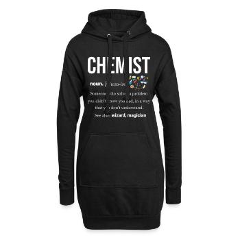 Chemie - Hoodie-Kleid - Schwarz - Vorne