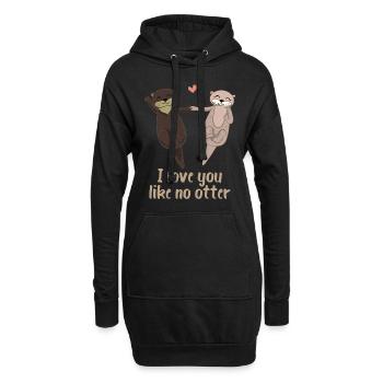 I love you like no Otter Geschenk - Hoodie-Kleid - Schwarz - Vorne