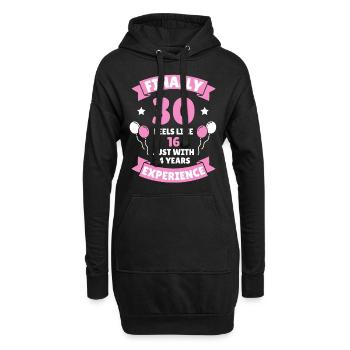 30e anniversaire cadeau de 30 ans - Sweat-shirt à capuche long Femme - noir - Devant